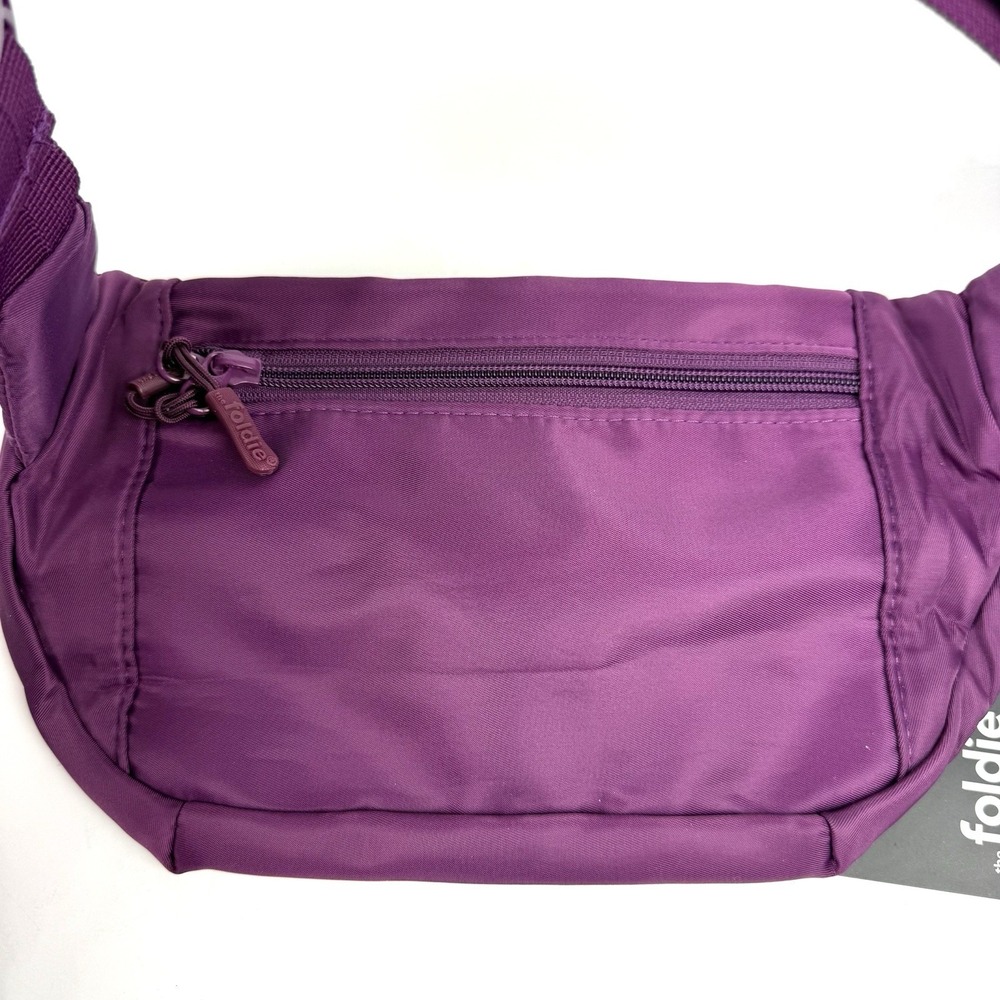 The Foldie Belt Bag Waist Pack Purple Nylon Travel Crossbody RFID Brand New - Picture 5 of 10